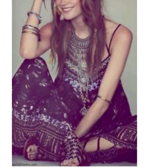 Free People Dresses & Skirts - Free People Wild Divine Embellished Maxi Dress